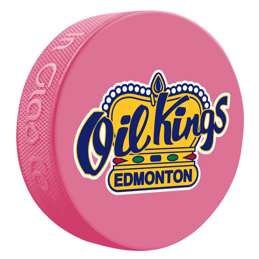 Edmonton Oil Kings Pink Basic Logo Puck