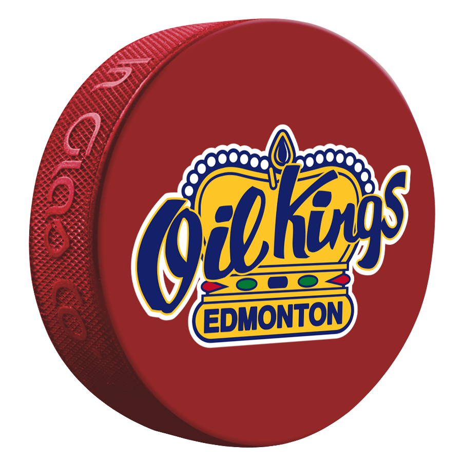 Edmonton Oil Kings Red Basic Logo Puck
