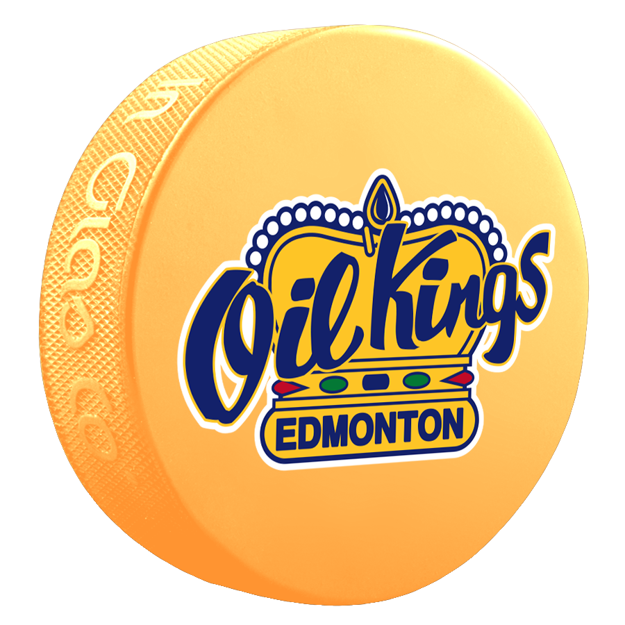 Edmonton Oil Kings Yellow Basic Logo Puck