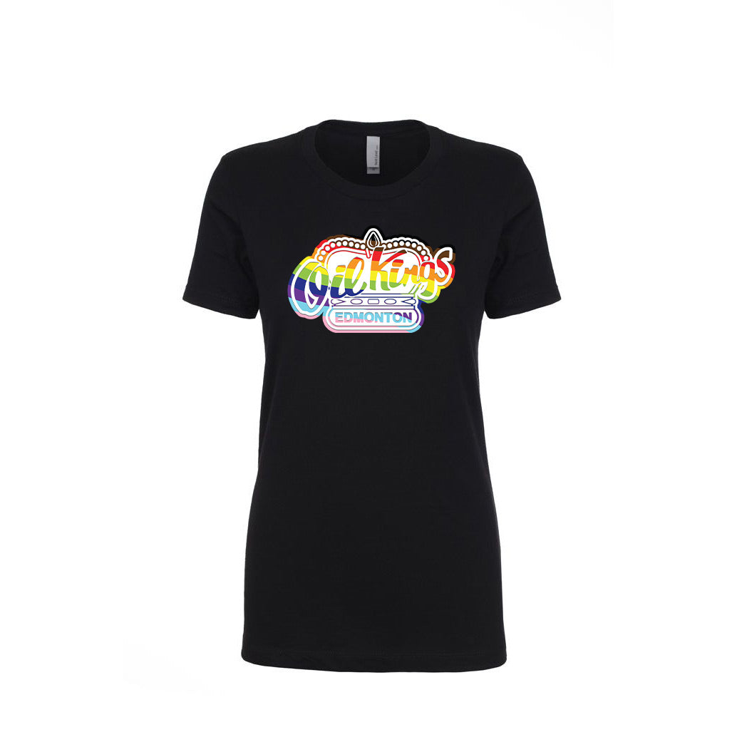 Edmonton Oil Kings Womens Pride Black T-Shirt