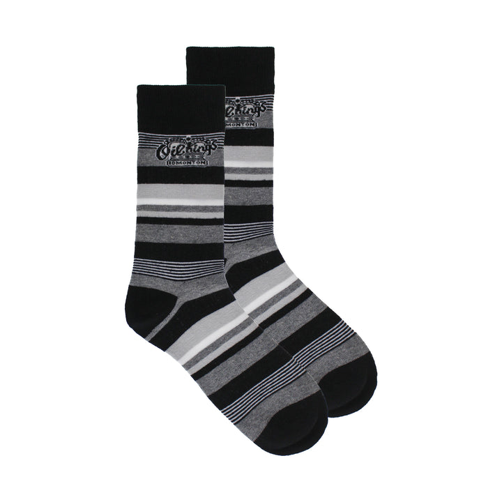 Edmonton OIl Kings Black & Grey Dress Socks