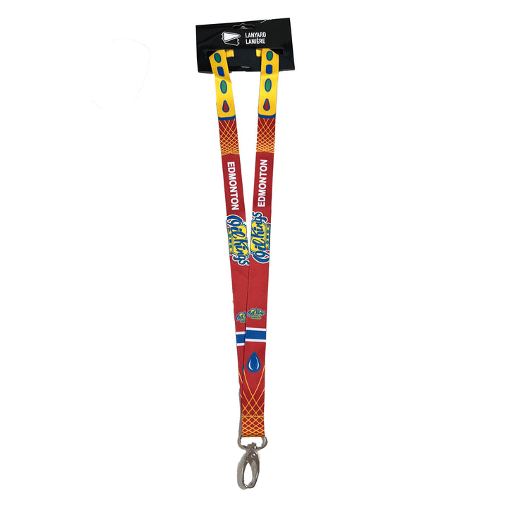 Edmonton Oil Kings Flip Custom Red Sublimated Lanyard