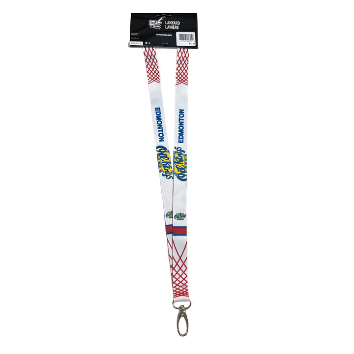 Edmonton Oil Kings Flip Custom Red Sublimated Lanyard