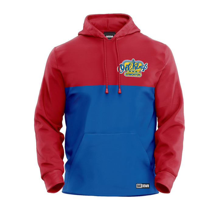 Edmonton Oil Kings Bardown Sports Splash Red & Blue Hoodie