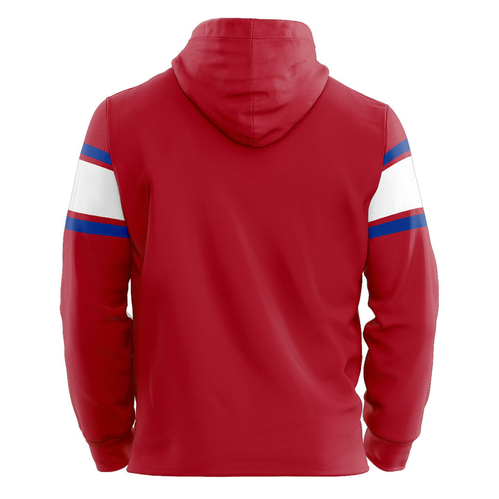 Edmonton Oil Kings Bardown Sports Stripe Show Red & White Hoodie