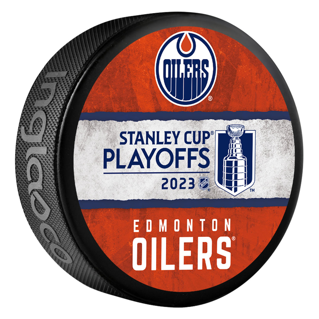 Edmonton Oilers 2022 Stanley Cup Playoffs Dueling Puck - Round 3 vs Co –  ICE District Authentics