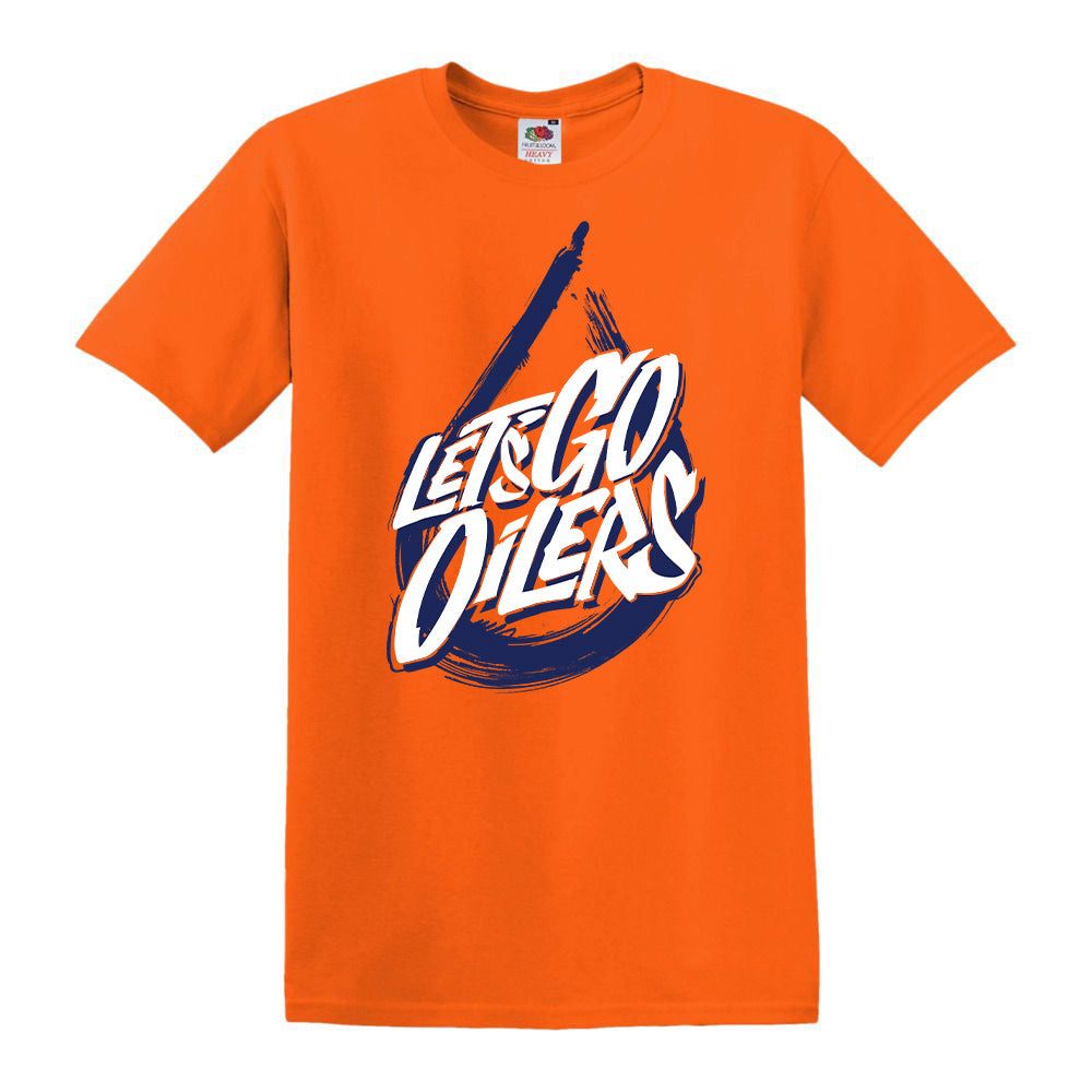 Edmonton Oilers 2023 Stanley Cup Playoffs "Let's Go Oilers" Orange T-Shirt