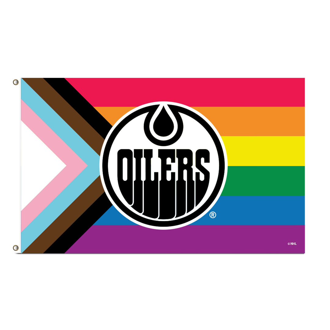Edmonton Oilers Pride Logo 3' x 5' Flag