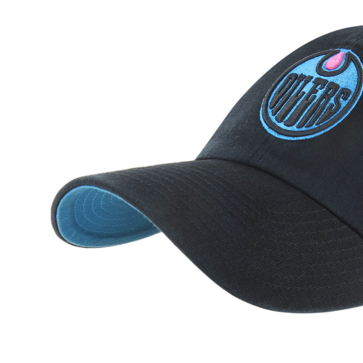 Edmonton Oilers '47 Black Ocean Drive Clean Up Adjustable Hat