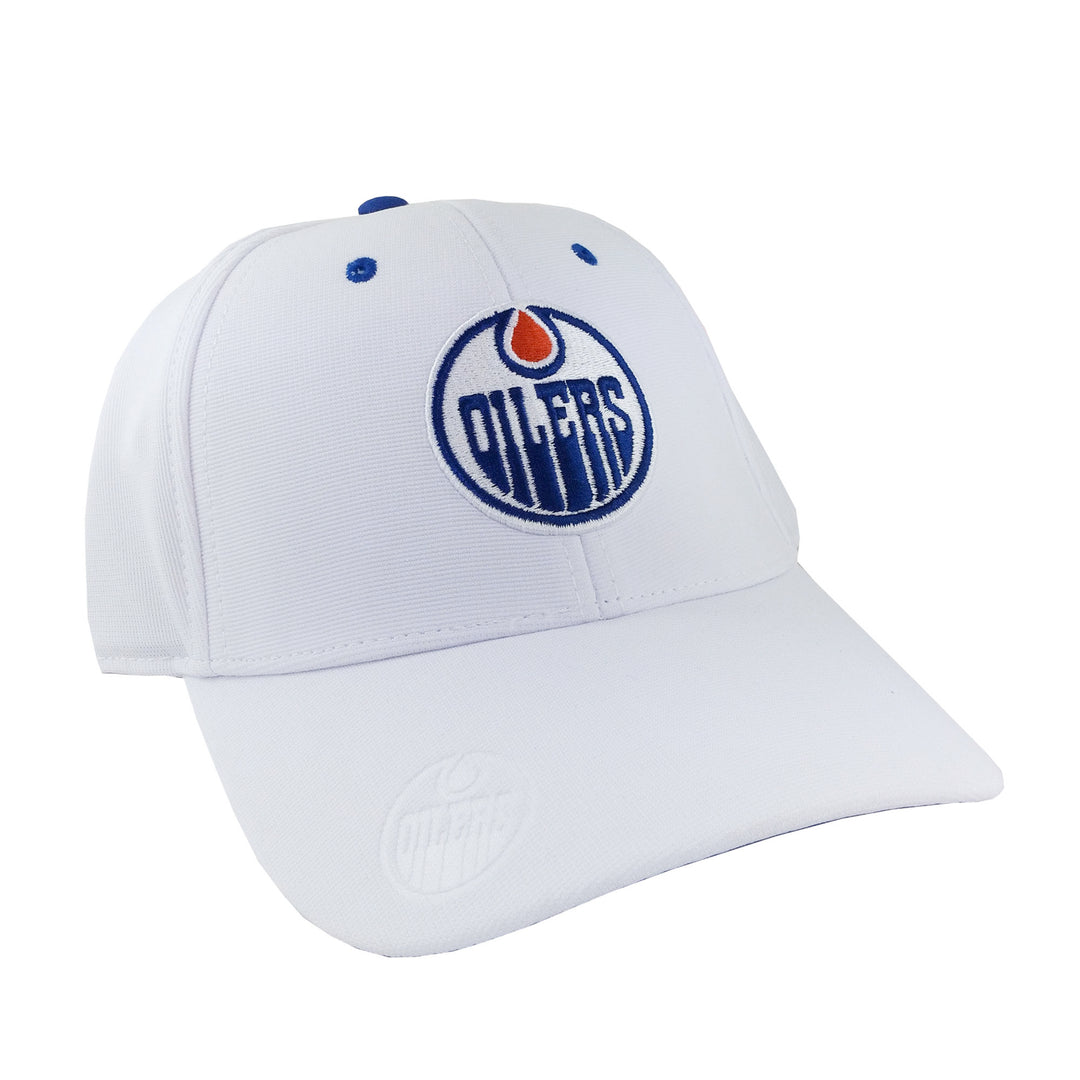 Edmonton Oilers American Needle White E Boss Flex Hat