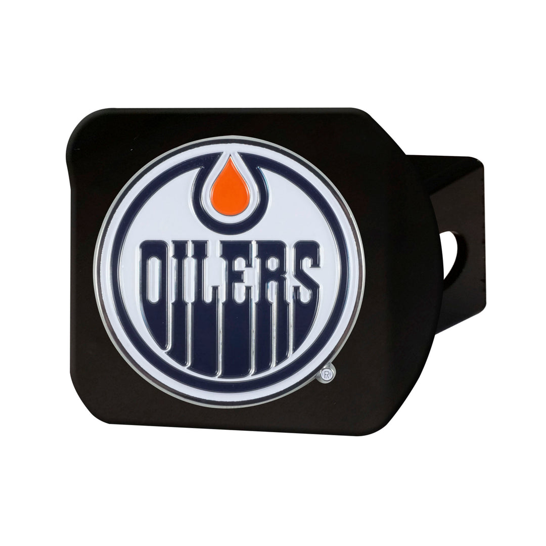 Edmonton Oilers Fanmats Black Hitch Cover With Colored Emblem