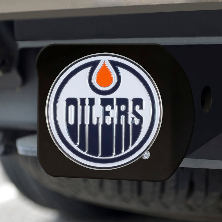 Edmonton Oilers Fanmats Black Hitch Cover With Colored Emblem