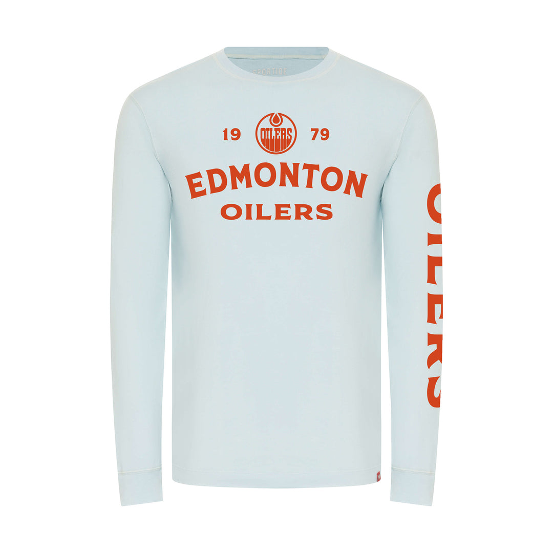 Edmonton Oilers Sportiqe Winter Sky Blue Mohave Long Sleeve T-Shirt