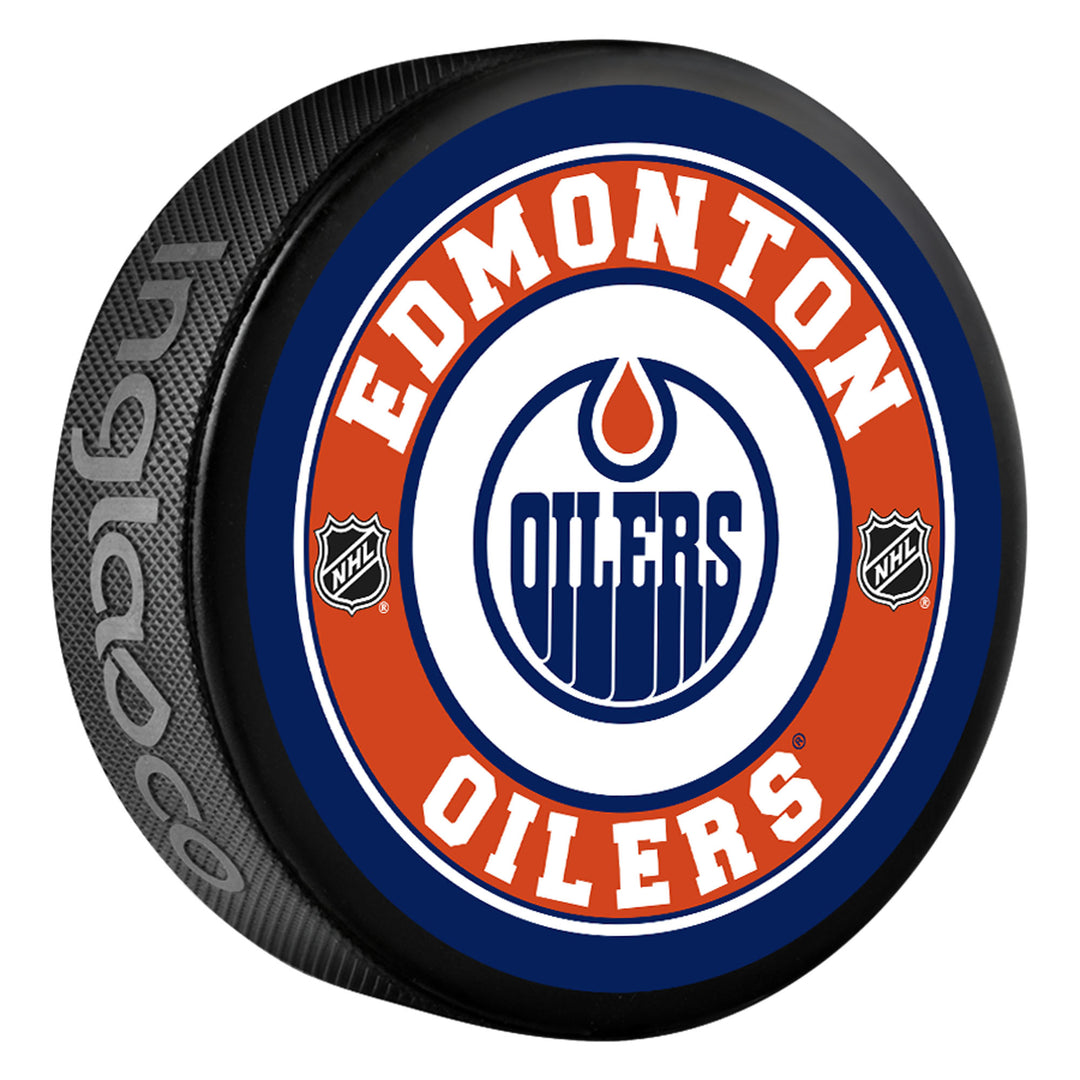 Edmonton Oilers Button Edition Puck