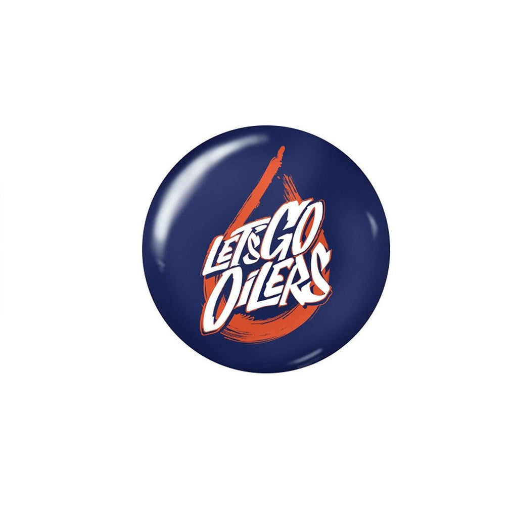 Edmonton Oilers 2023 Stanley Cup Playoffs "Let's Go Oilers" Button Pin