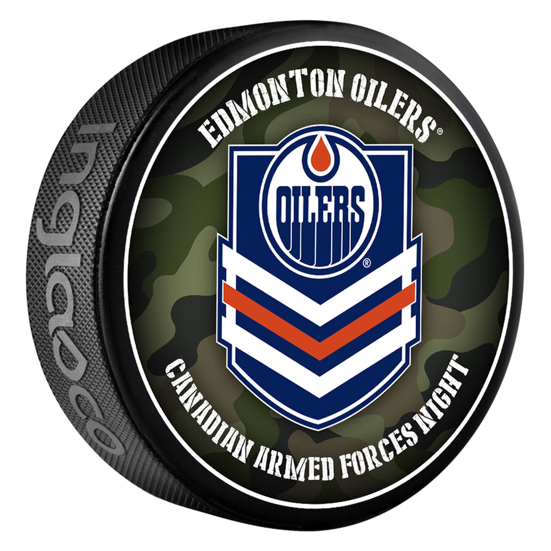 Edmonton Oilers Canadian Armed Forces/Military Appreciation Night Puck