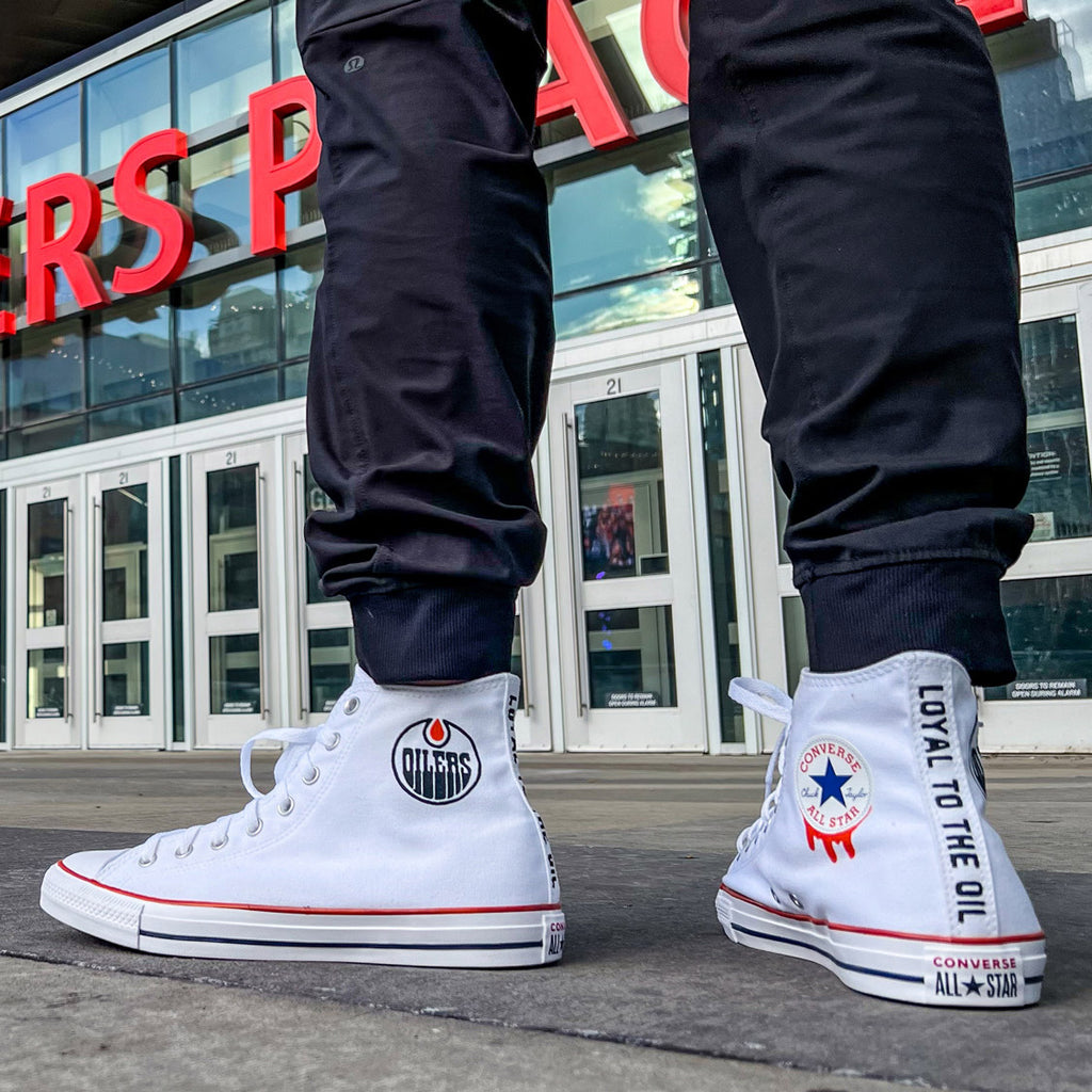 defile at tiltrække system Edmonton Oilers Converse All Star High Shoe – ICE District Authentics