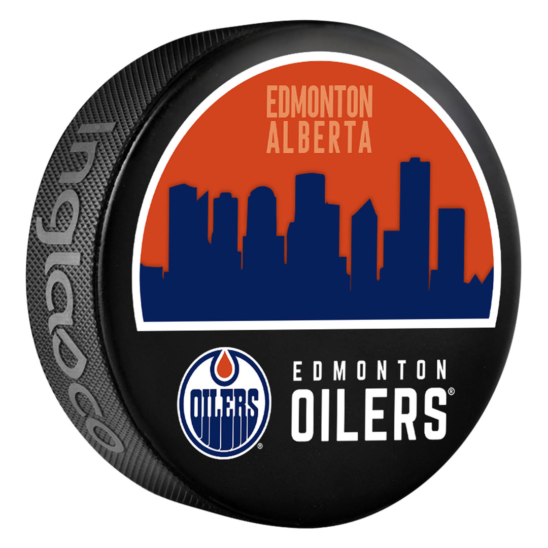 Edmonton Oilers Edmonton Skyline Puck