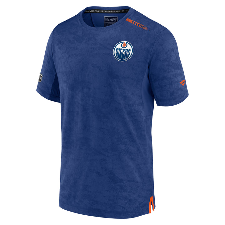 Edmonton Oilers Fanatics Authentic Pro Premium Blue & Orange Tech T-Shirt