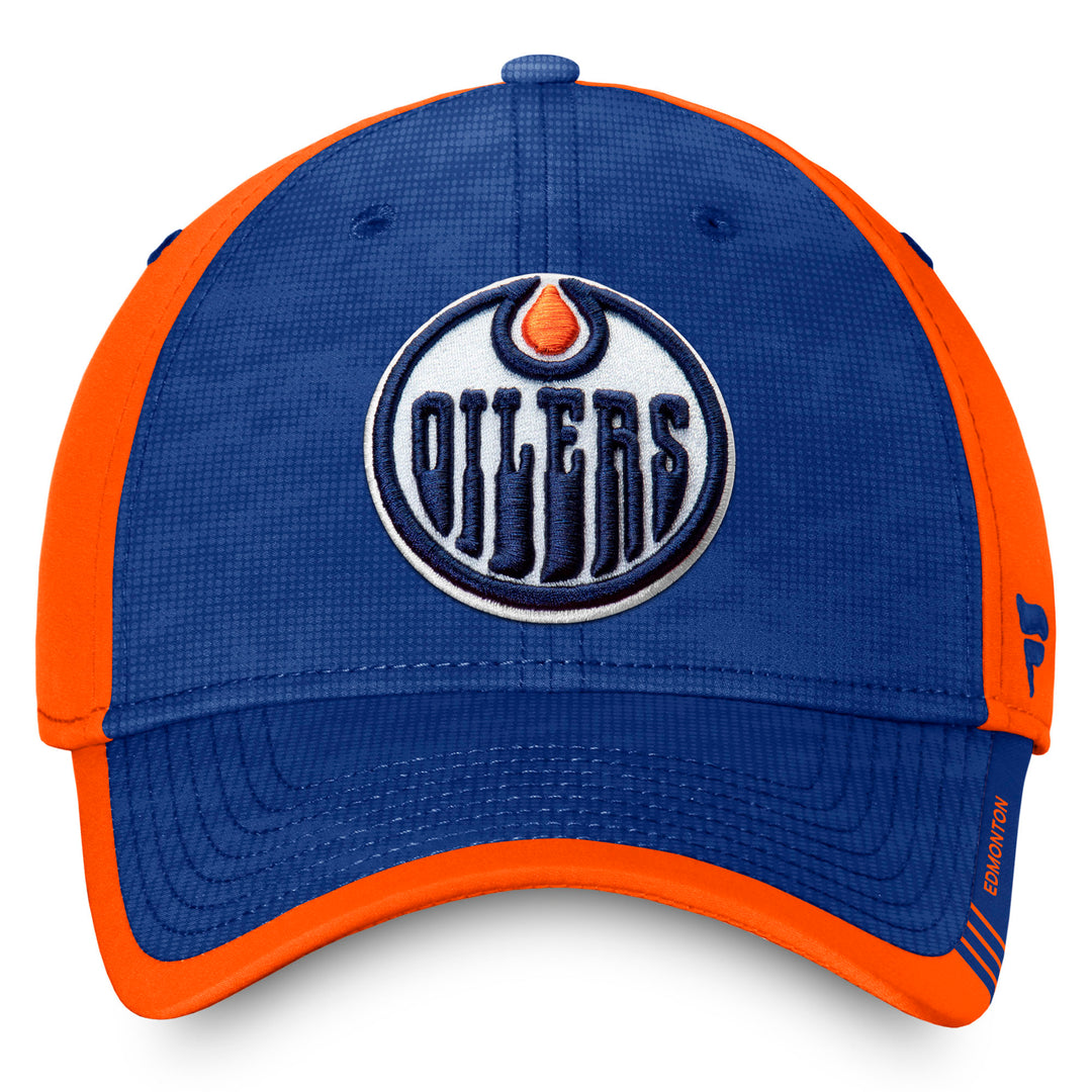 Edmonton Oilers Fanatics Blue & Orange Authentic Pro Flex Hat