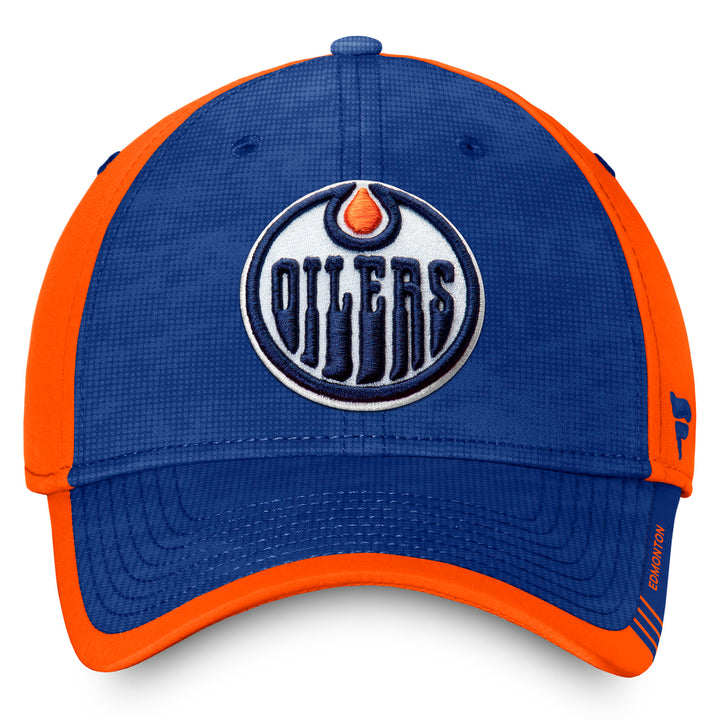 Edmonton Oilers Fanatics Blue & Orange Authentic Pro Flex Hat