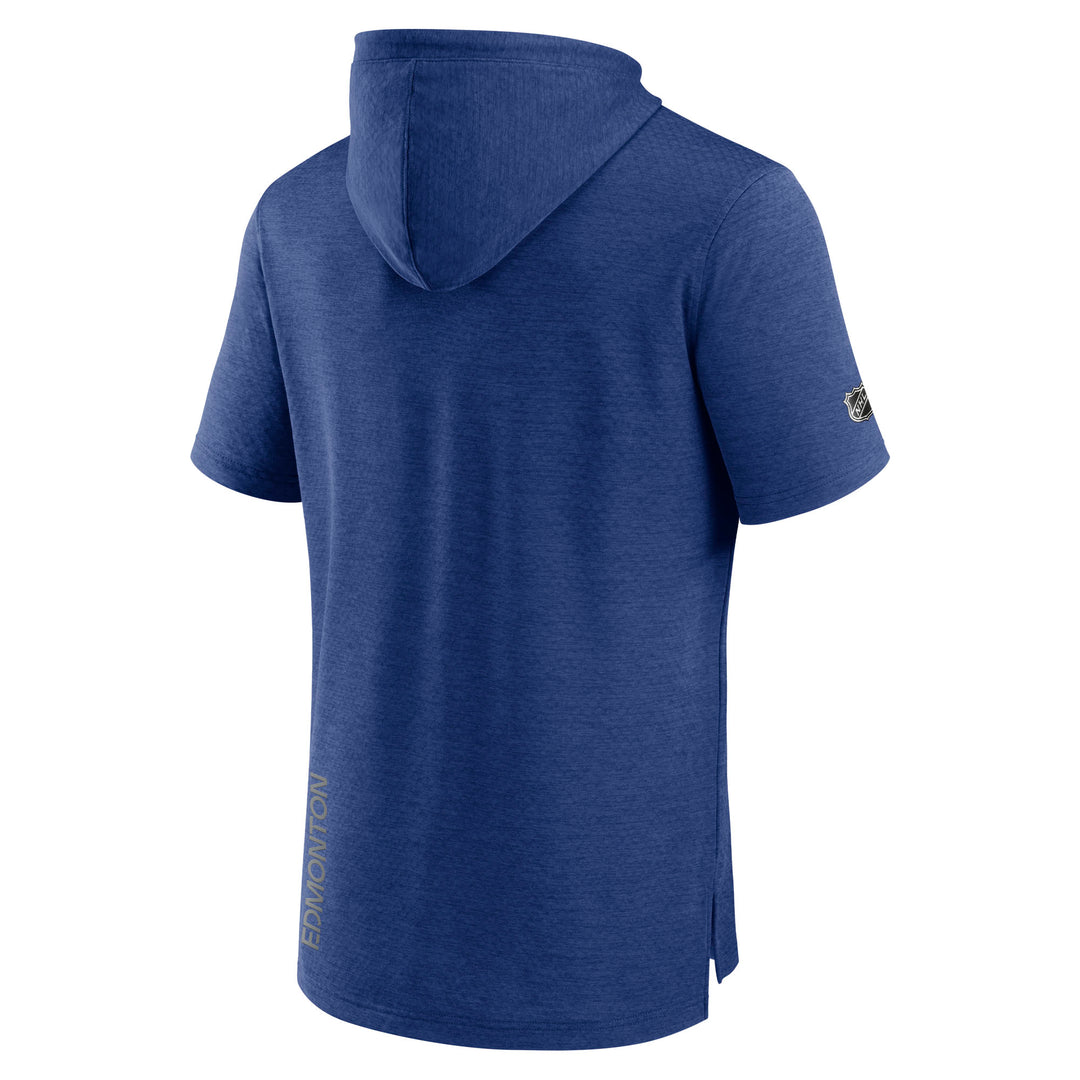 Edmonton Oilers Fanatics Authentic Pro Pullover Short Sleeve Cobalt Hoodie