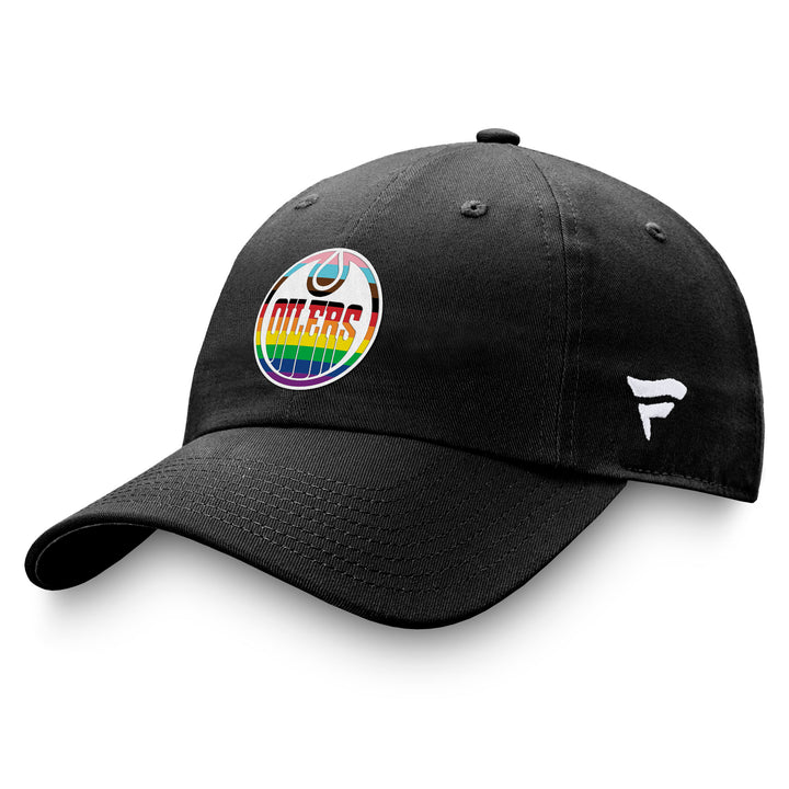 Edmonton Oilers Fanatics Hockey Is For Everyone/Pride Black Adjustable Hat