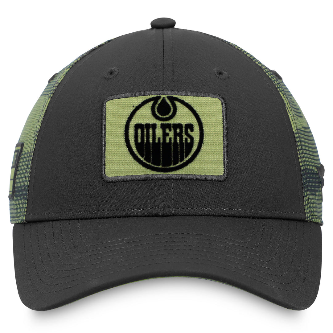 Edmonton Oilers Fanatics Camo Authentic Pro Military Appreciation Night Adjustable Hat