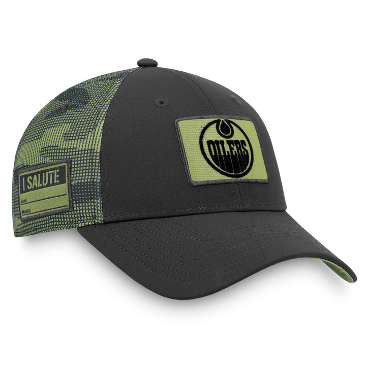 Edmonton Oilers Fanatics Camo Authentic Pro Military Appreciation Night Adjustable Hat