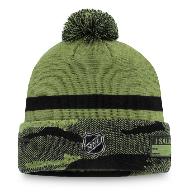 Edmonton Oilers Fanatics Camo Authentic Pro Military Appreciation Night Toque w/ Pom