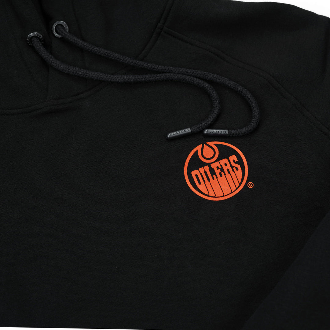 Edmonton Oilers Women's Flatout Apparel Black Kora Long Hoodie