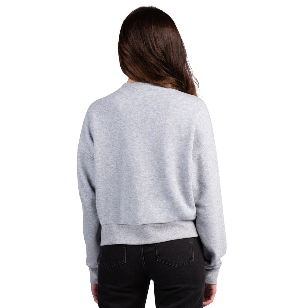Edmonton Oilers Women's Starter Grey Gridiron Crew Sweatshirt