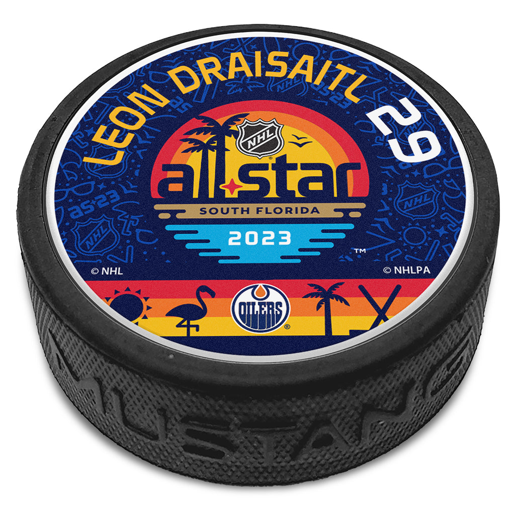 Leon Draisaitl Edmonton Oilers 2023 All Star Game Textured Collector's Puck