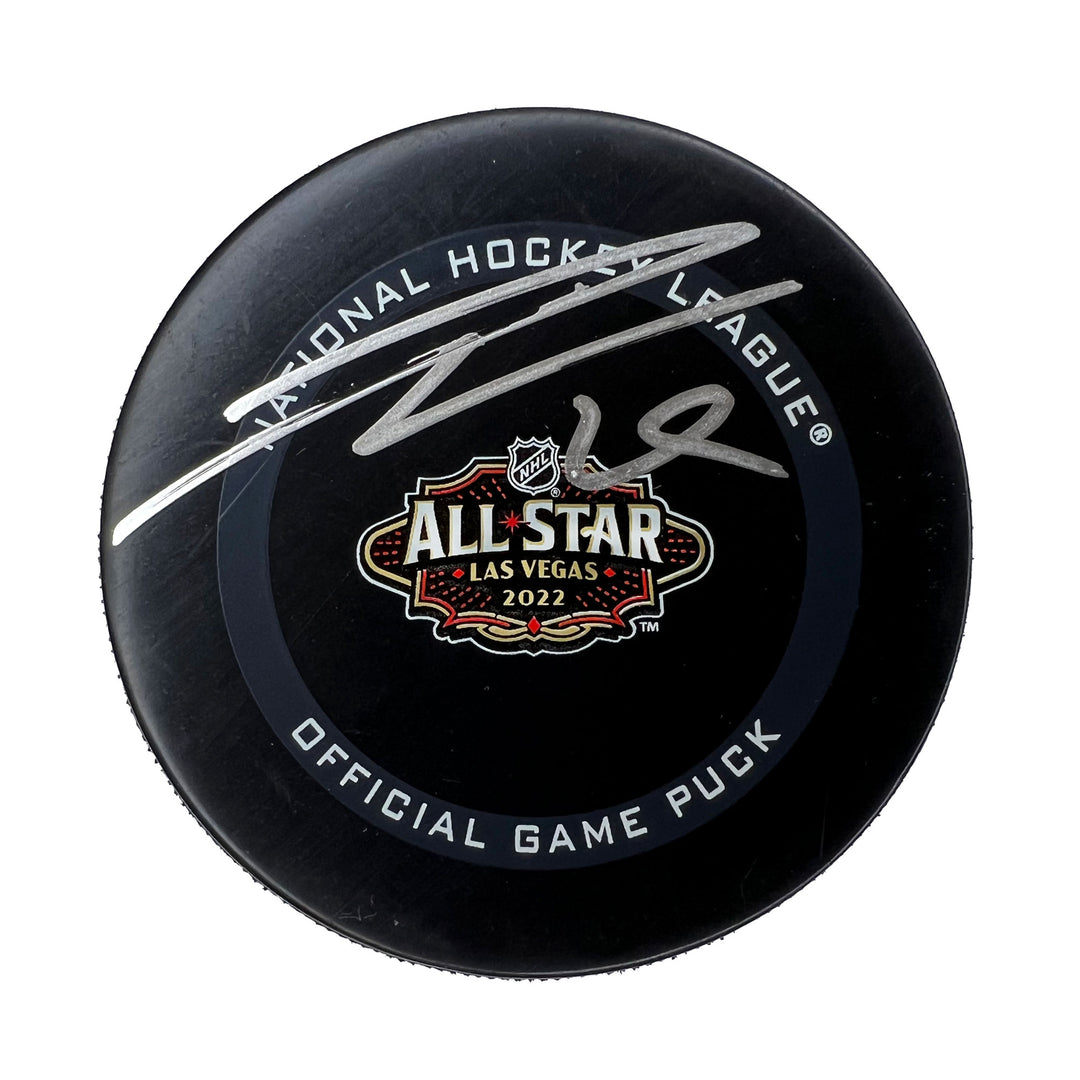 Leon Draisaitl Edmonton Oilers Signed 2022 All Star Game Official Game Puck