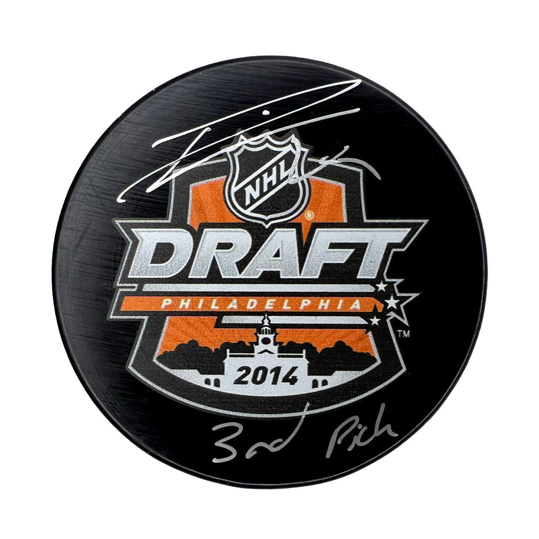 Leon Draisaitl Edmonton Oilers Signed & Inscribed "3rd Pick" Draft Puck