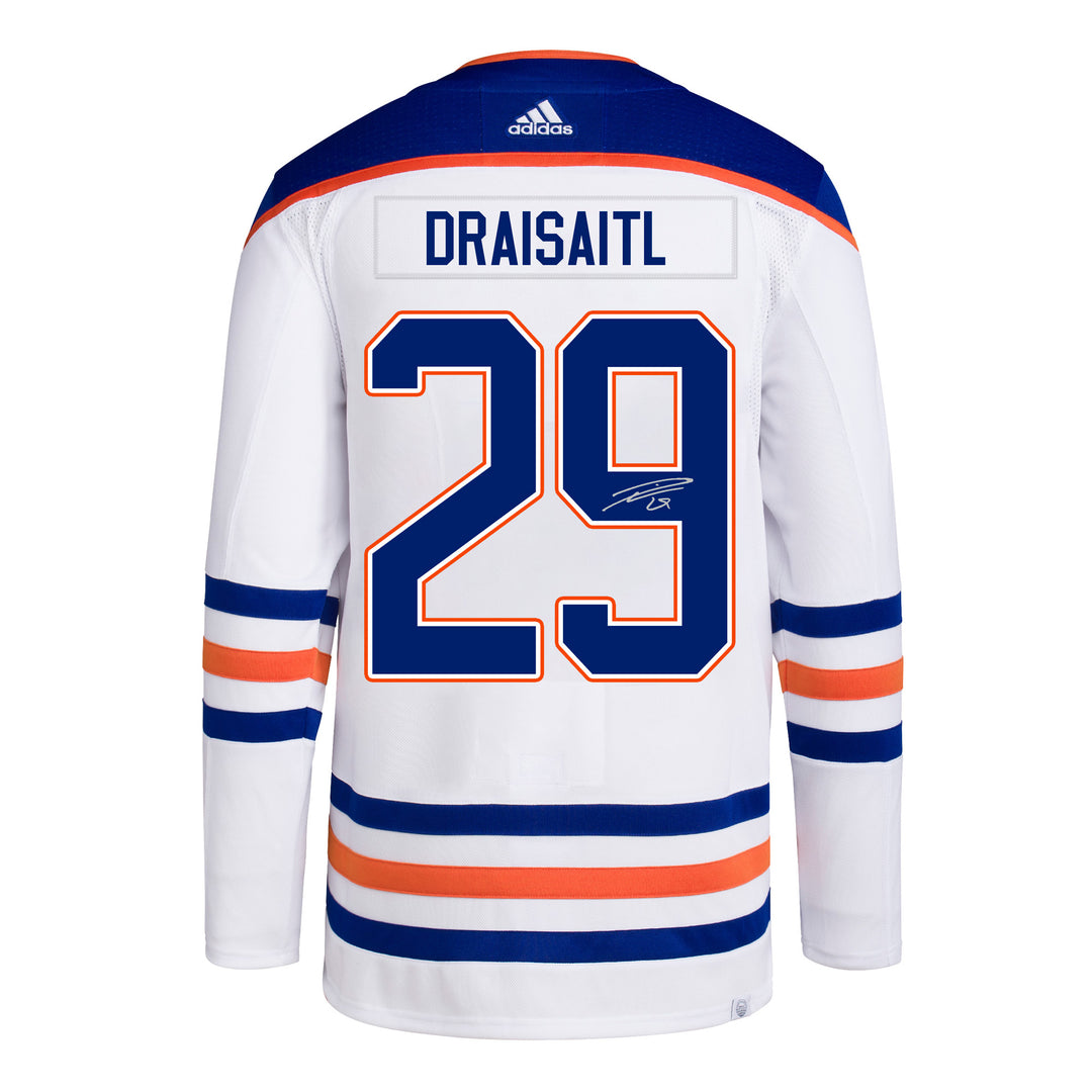 Leon Draisaitl Edmonton Oilers Signed White/Away adidas Jersey