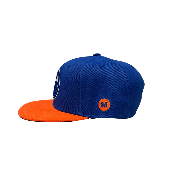 Edmonton Oilers Mammoth Royal & Orange Snapback Hat