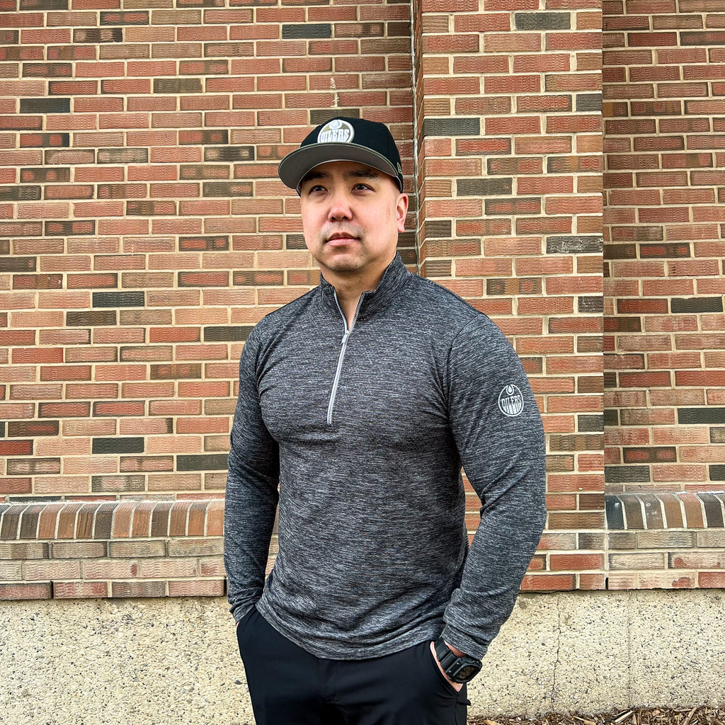 ルルレモンl Vent Tech Midweight Lululemon Metal Vent Tech 1/2 Zip - Slate / White - lulu fanatics
