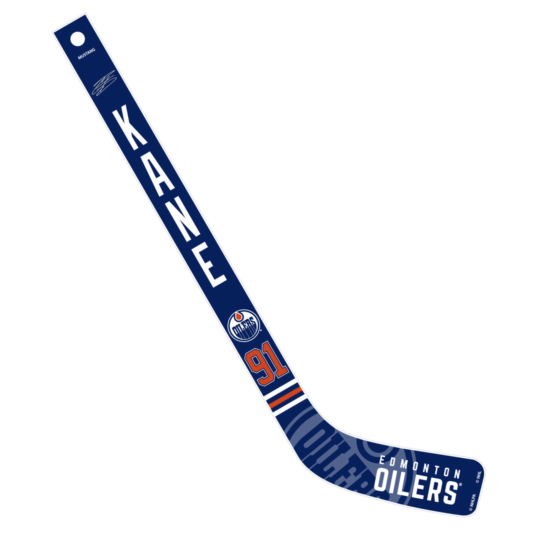 Evander Kane Edmonton Oilers Blue Primary Logo Mini Stick