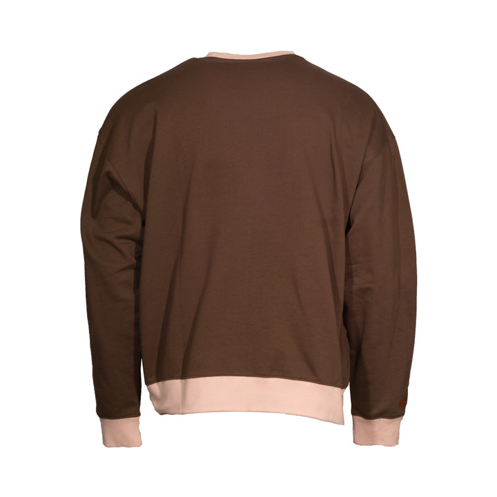 Edmonton Oilers Mitchell & Ness Canadian Bacon Brown Crewneck Sweatshirt