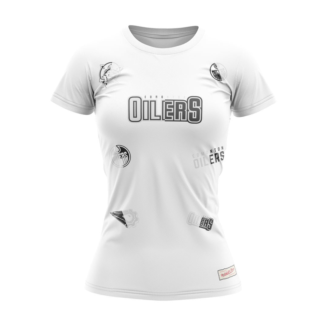 Edmonton Oilers Women's Mitchell & Ness Day White T-Shirt
