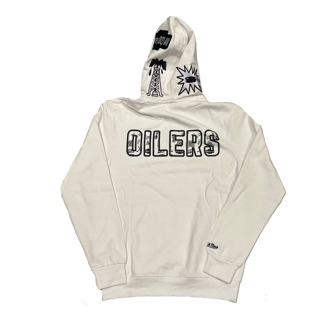 Edmonton Oilers Mitchell & Ness Doodles White Hoodie