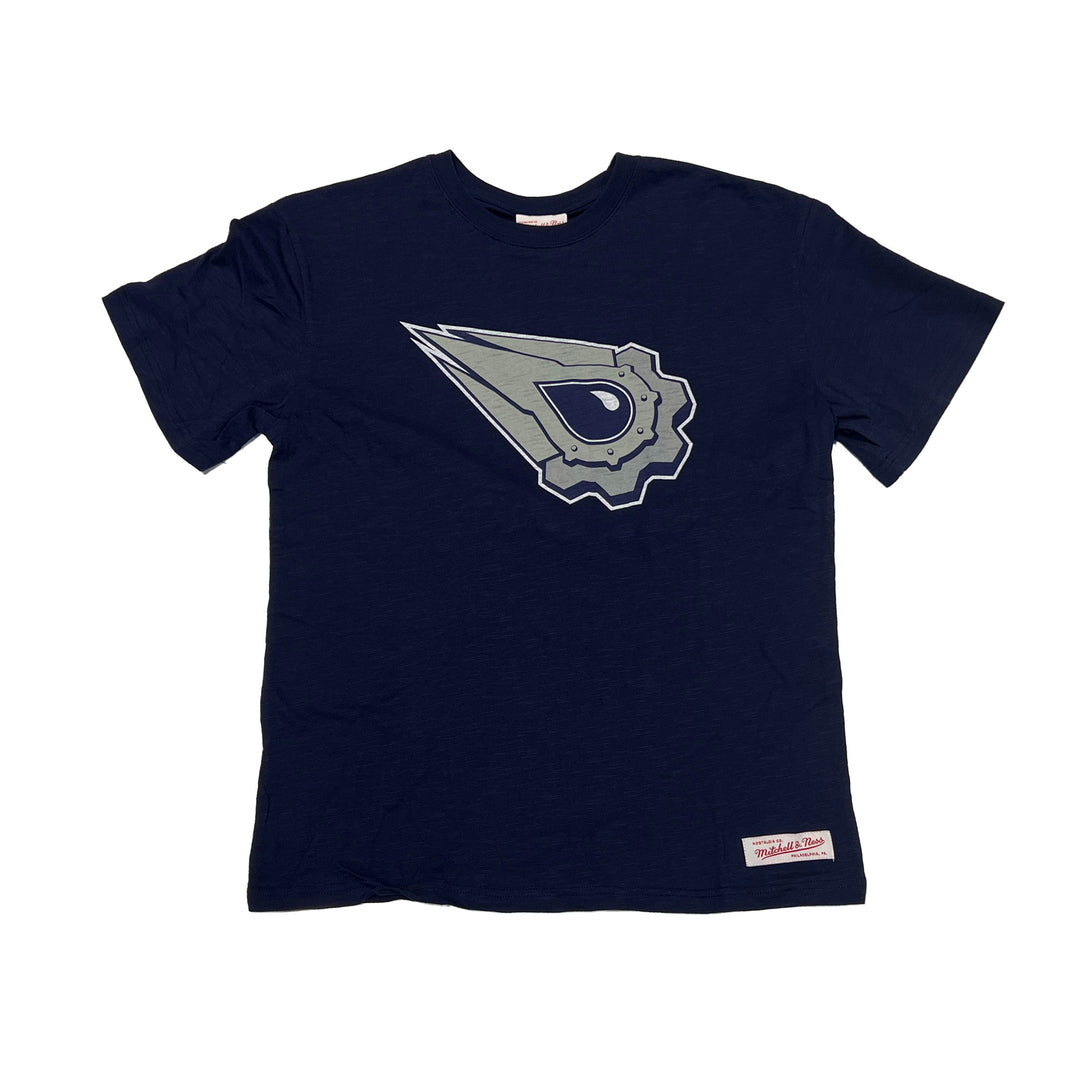 Edmonton Oilers Mitchell & Ness Legent Slub Retro Logo Navy T-Shirt