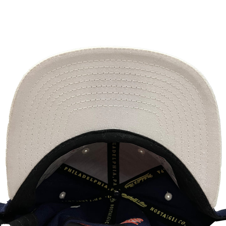 Edmonton Oilers Mitchell & Ness Two-Tone Navy & White Snapback Hat