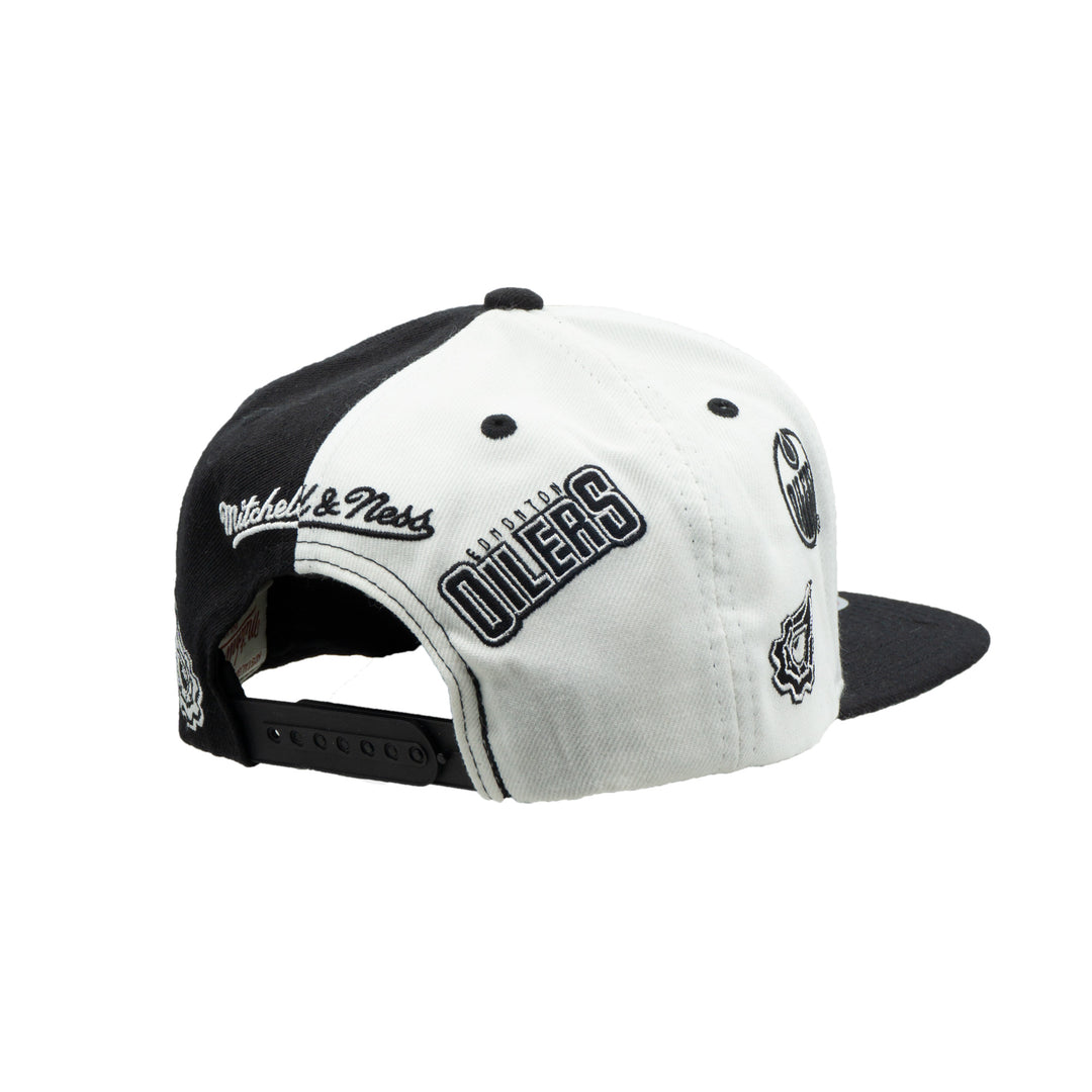 Edmonton Oilers Mitchell & Ness Night and Day Black & White Snapback Hat