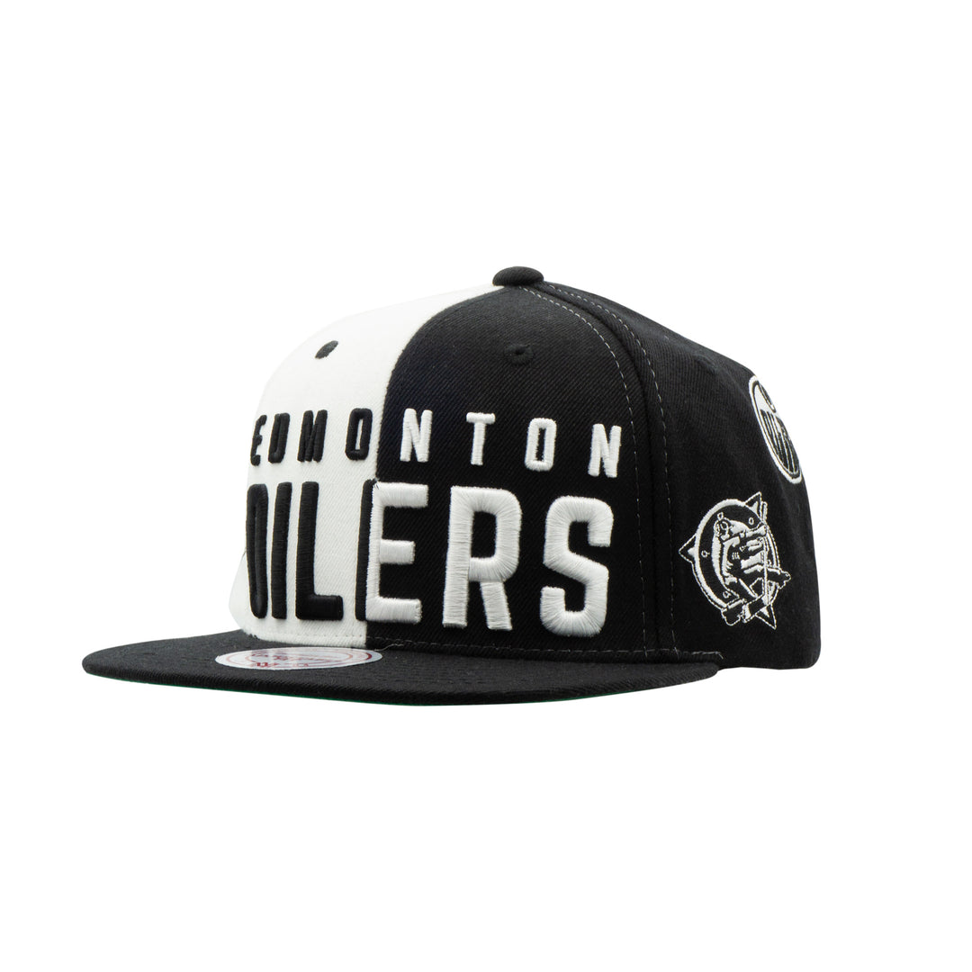 Edmonton Oilers Mitchell & Ness Night and Day Black & White Snapback Hat