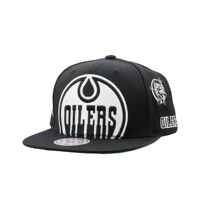 Edmonton Oilers Mitchell & Ness Night Black Snapback Hat