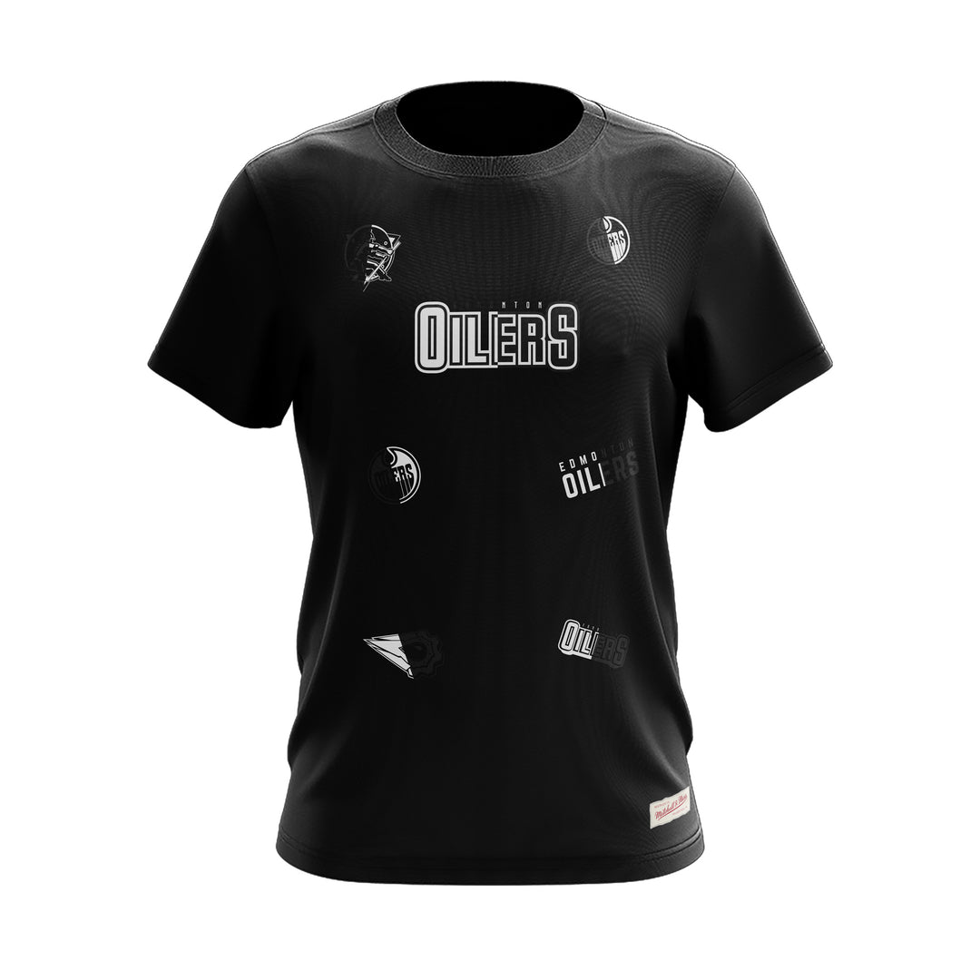 Edmonton Oilers Mitchell & Ness Night Black T-Shirt