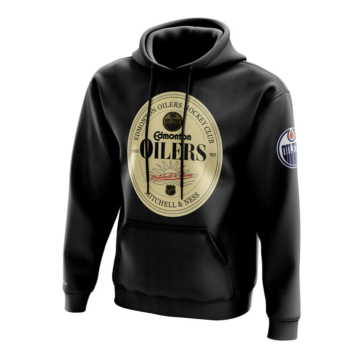 Edmonton Oilers Mitchell & Ness St. Patrick's Day Stout Black Hoodie