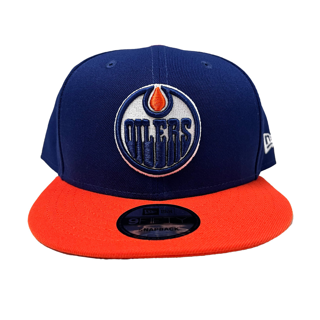 Edmonton Oilers PAINTBRUSH SNAPBACK Orange-White-Navy Hat